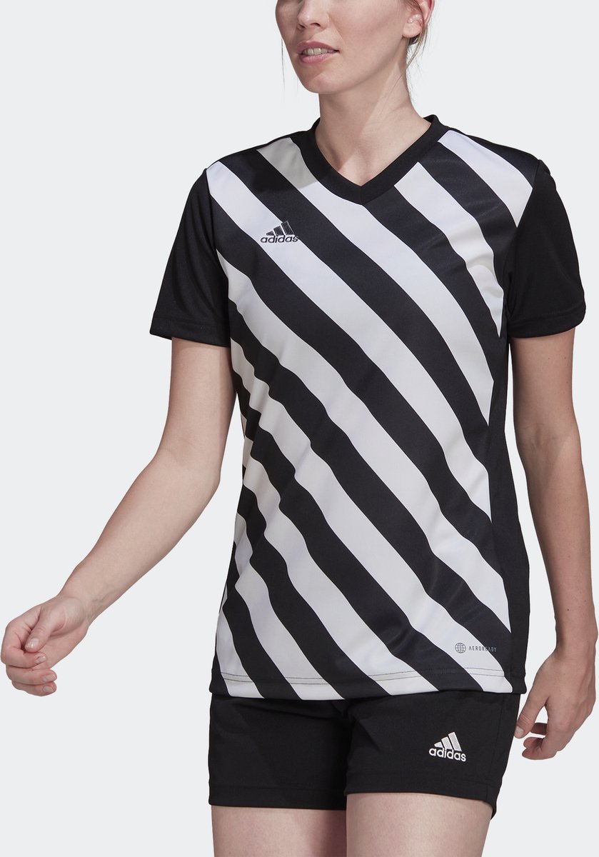 adidas Performance Entrada 22 Graphic Voetbalshirt - Dames - Zwart - 2XS
