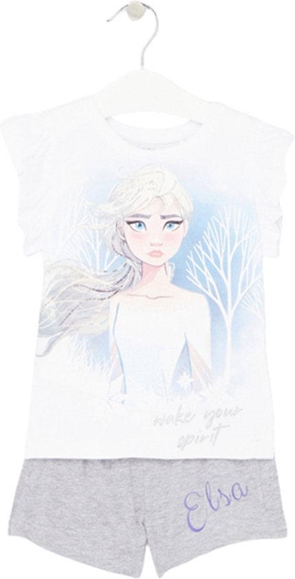 Frozen Elsa Pyjama/shortama Grijs Maat 134