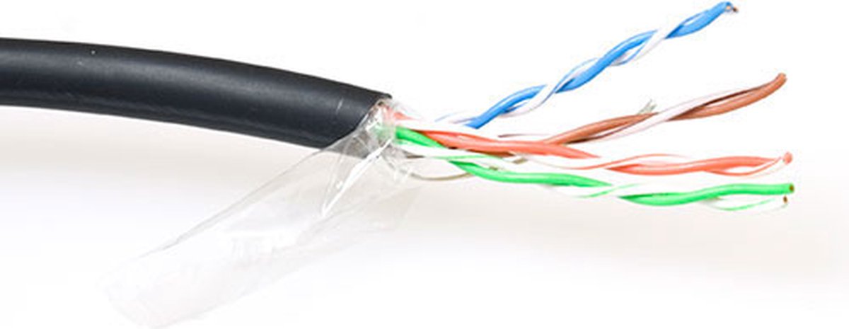 ACT FP790H CAT5E F/UTP LSZH Patchkabel Soepel Zwart - 100 meter