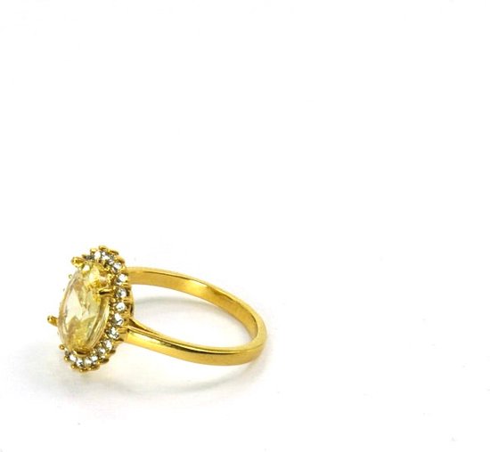 Ring Vintage Style Jonquil Stone Goud 18 karaat gouden plating