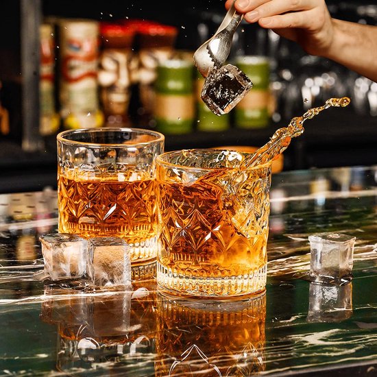 Design de verres à Whisky sculptés à l'ancienne pour verre à whisky,  bourbon, Scotch
