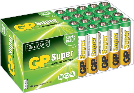GP Super AAA batterijen - 40 stuks