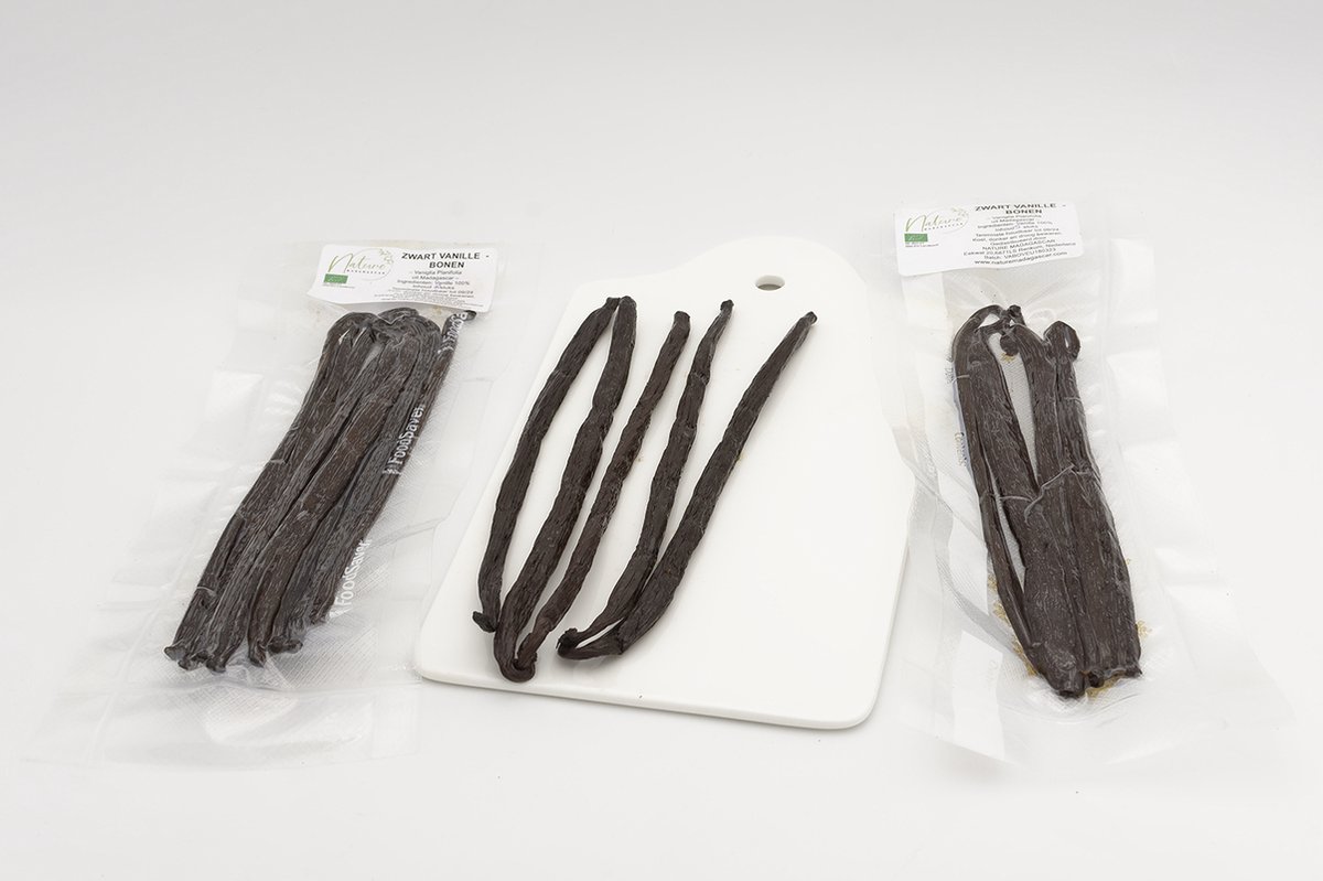 Goedkoopste Vanillestokjes 18cm - Premium Bourbon Madagaskar - 5 bonen