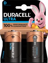 Duracell Ultra alkaline D-batterijen, verpakking van 2
