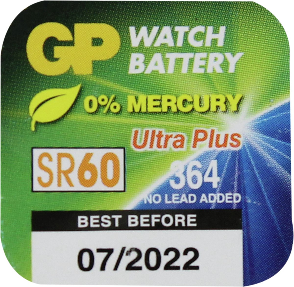 GP Batteries Silver Oxide Cell 364 Wegwerpbatterij SR60 Zilver-oxide (S)