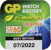 GP Batteries Silver Oxide Cell 364, Batterie à usage unique, SR60, Argent-Oxide (S), 1,55 V, 1 pièce(s), Acier inoxydable
