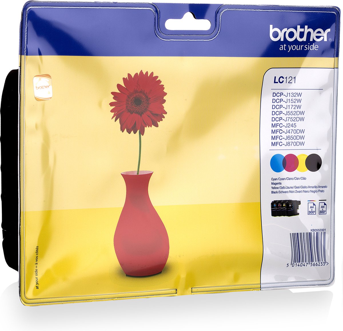 Brother LC-121VALBP - Inktcartridge / Cyaan / Geel / Magenta / Zwart
