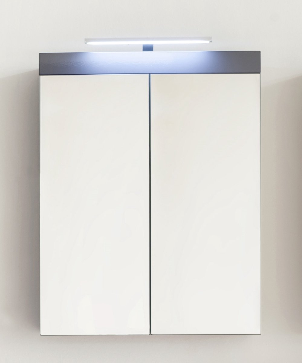 trendteam - AmandaBad - Badkamerkast met spiegel incl. LED-verlichting - Grijs (mat)