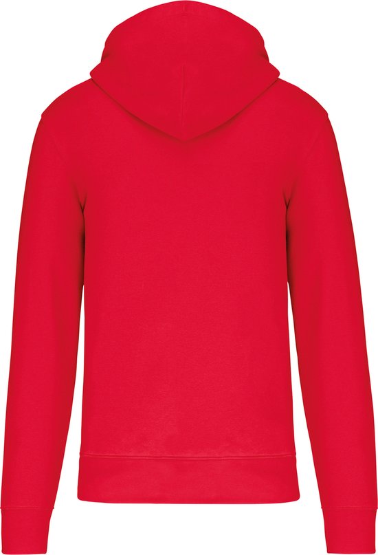 Ecologische Herenhoodie met capuchon en ritssluiting Kariban Rood - XS