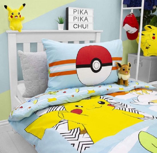 Pokémon Housse de couette Équipe 140 x 200 cm + 70 x 90 cm 