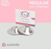 Silverette® Tepelkapjes | REGULAR + O-FEEL™ Ringen | Originele Zilveren Tepelhoedjes | Klinisch Getest | 925 Zilver