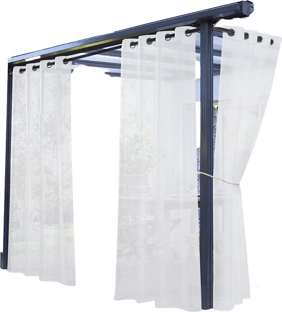 Buitengordijnen Waterdicht Antivries Regenbestendig Plastic Gordijn Transparant Veranda Doek met Oogjes voor Tuinhuisjes Binnentuin Balkon ( Color : Black, Size : 2.5x5m