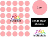 Ronde etiketten "MULTIPLAZA" - stickers - 20mm ● LICHTROZE ● 18 x 30 = 540 stuks - labels - markeren - opvallen - ordenen - universeel - knutselen - hobby - archiveren