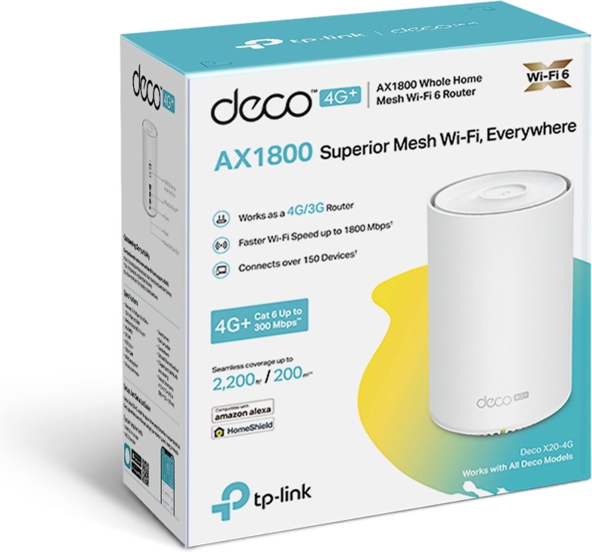 TP-LINK Deco X50-4G Bi-bande (2,4 GHz / 5 GHz) (DECO X50-4G(1-PACK))