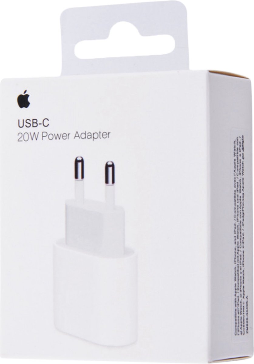 brandstof Yoghurt tragedie Apple 20W USB-C oplader - Snellader iPhone - Wit | bol.com