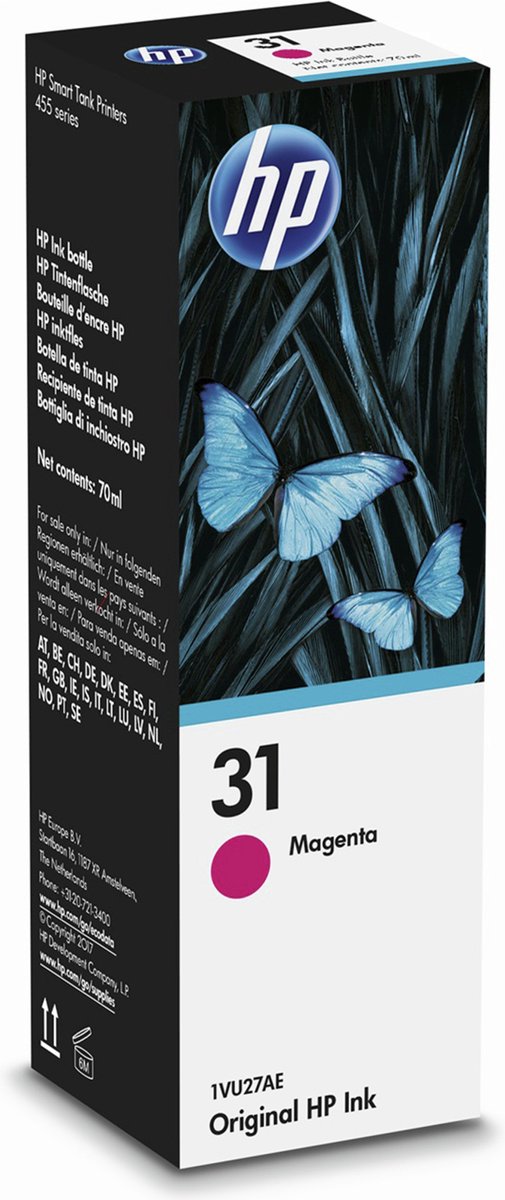 HP 31 - 70 ml - magenta - origineel - inktvulling - voor Ink Tank 315; Smart Tank Plus 55X, 57X, 65X; Smart Tank Wireless 45X