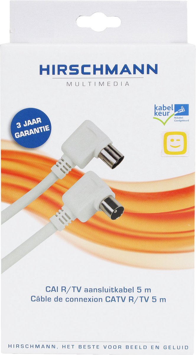 Hirschmann aansluitkabel voor TV en radio digitaal fekab777 5 meter