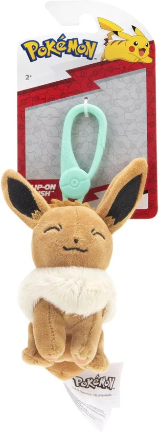 Pokemon - Peluche à Clip - Évoli - Porte-clés