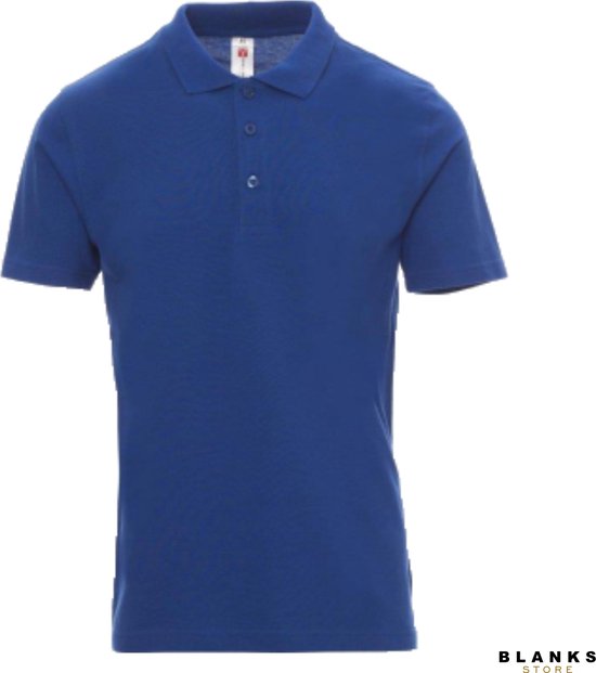 Payper Rome: Katoenen Piquet Polo Shirt Heren met Korte Mouwen en Parelmoer Knopen - Royal Blauw - XS