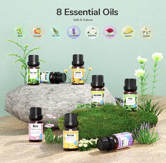 Aromadiffuser voor geuroliën 550 ml - Ultrasone luchtbevochtiger met