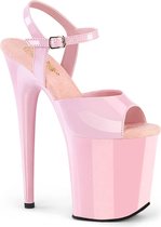 Pleaser - FLAMINGO-809 Sandaal met enkelband, Paaldans schoenen - US 7 - 37 Shoes - Roze