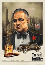 Le Godfather Affiche -M- Vintage Godfather Multicolore