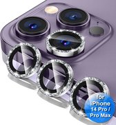 Lens protector - geschikt voor iPhone 14 Pro / Pro Max - Screenprotector - Camera lens beschermer - Diamond Zilver