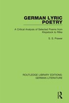 Routledge Library Editions: German Literature- German Lyric Poetry
