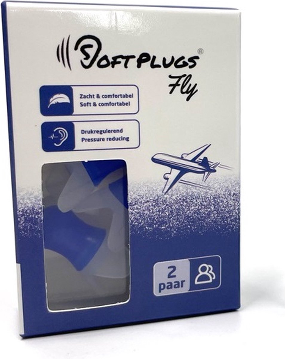 Goedkoopste SoftPlugs Fly - Volwassenen - Vlieg Oordoppen - 2 Paar - Voordeelverpakking - zomerstunt - goedkoopste van Nederland