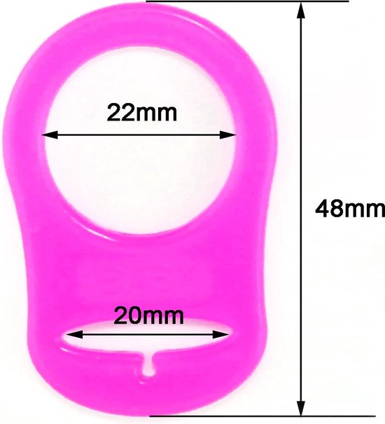 10 Stuks - Siliconen Fopspeen Adapter Ringen - Houder voor Button Style Fopspeen - Geschikt Voor Knop Baby Dummy Fopspeen - Duurzaam - Zacht - Flexibel - Kleuren Mix van Majesty Baby — afbeelding 3