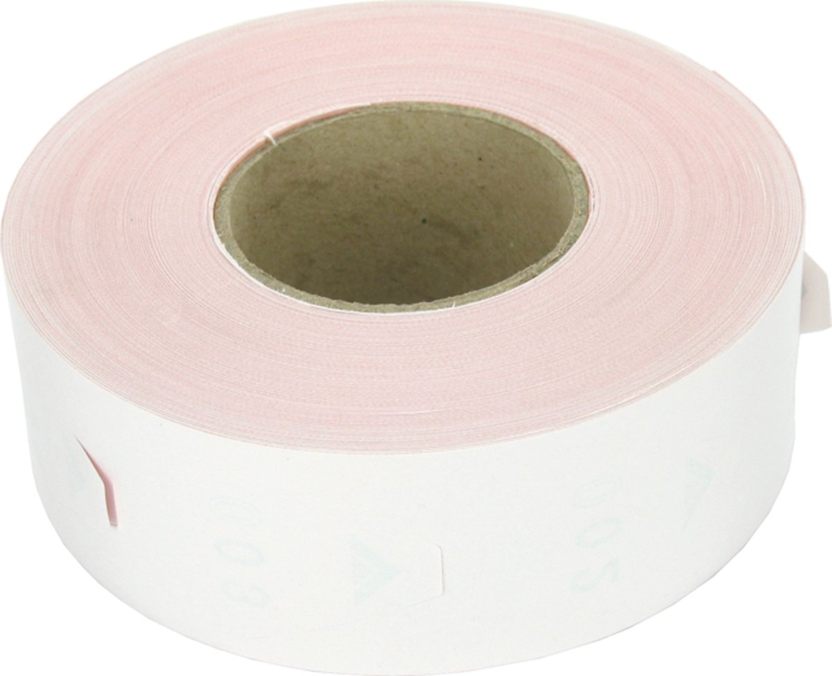 Rol - volgnummerrol - papier - roze - 5 stuks
