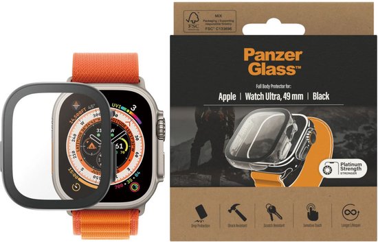 PanzerGlass Full Body Case voor de Apple Watch Ultra / Ultra 2 / Ultra 3 - 49 mm - Black