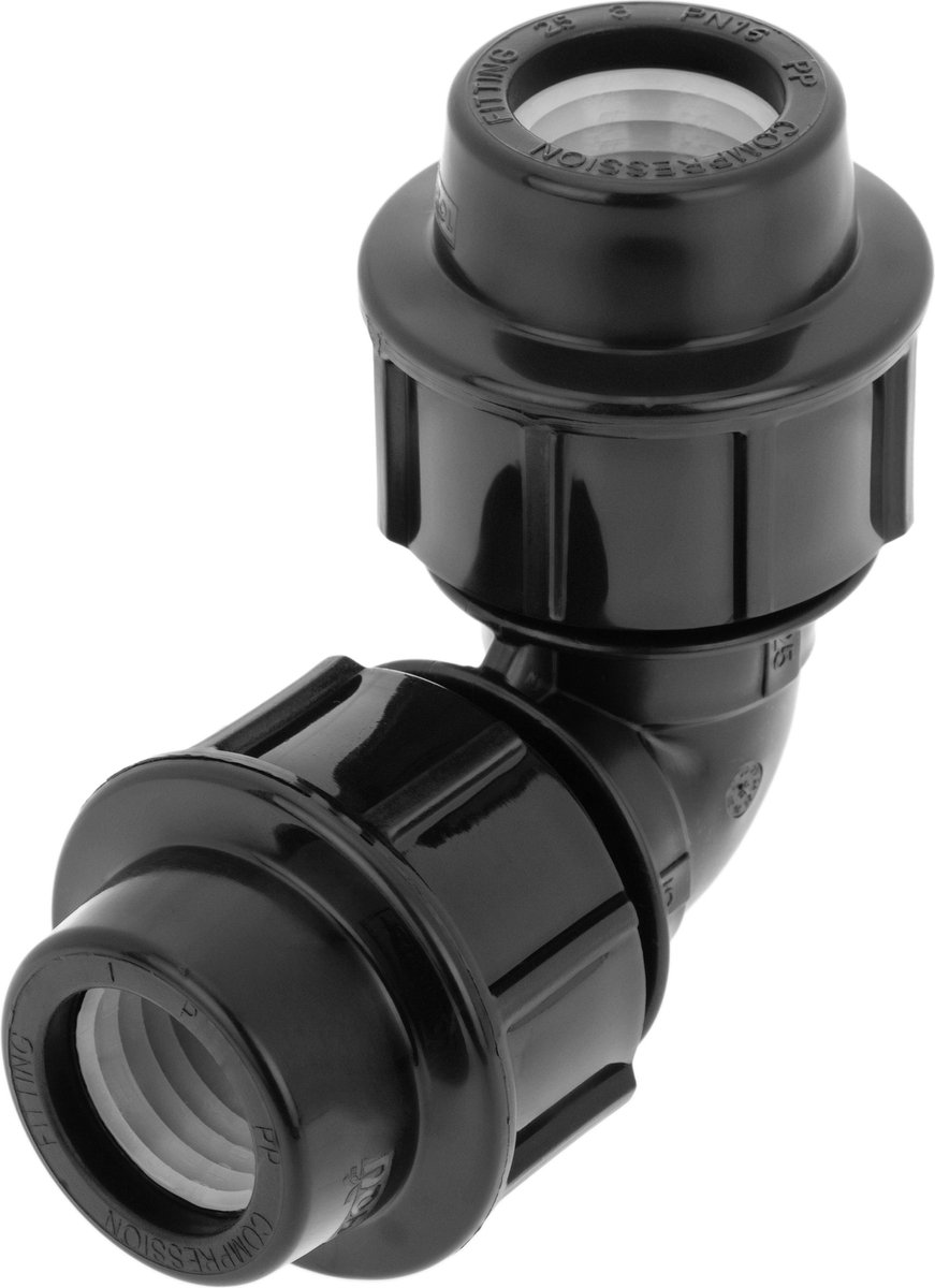 PrimeMatik - 32 mm x 1“ polyethyleen elleboogaansluiting voor irrigatiesysteem