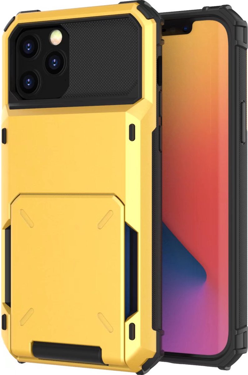 Hoesje geschikt voor Samsung Galaxy S23 - Backcover - Pasjeshouder - Portemonnee - TPU - Geel