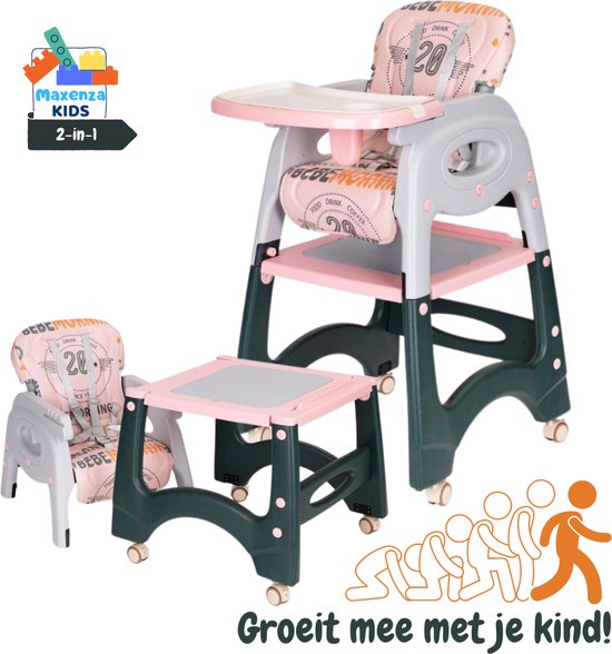 Maxenza Kids HA-033-PI 2-in-1 Kinderstoel en Tafel Set – Meegroeiende  Kinderstoel met... | bol.com