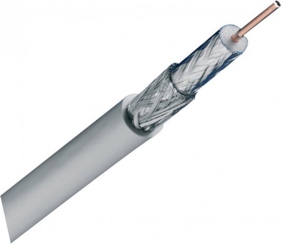 100m ARLI Koaxialkabel Schwarz max. 135 dB 5-fach geschirmt UV-beständig 10x F-Stecker & 10x Gummitüllen DVB-S DVB-T2 4K HDTV