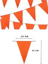 Oranje Vlaggenlijn-Oranje versiering-10 meter-18 vlaggetjes koningsdag