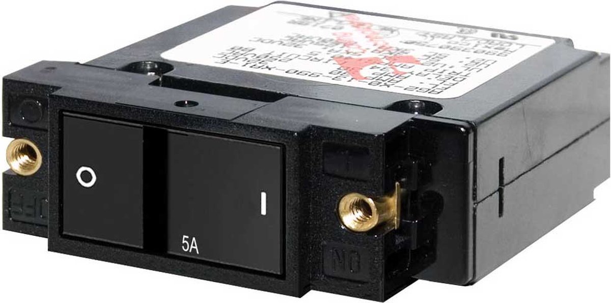 Blue Sea Systems Enpolige Vlakke Tuimelschakelaar Voor Stroomonderbreker A-serie Zwart 30 A