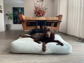 Dog's Companion Hondenkussen / Hondenbed - M - 90 x 70 cm - Cool Mintgroen Ribcord