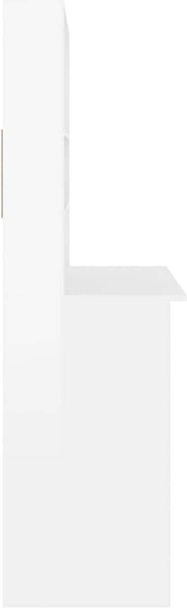 vidaXL Bureau met schappen 102x45x148 cm bewerkt hout zwart, computerbureau, schrijftafel, schrijfbureau, computertafel, tafel, buro, computerbureaus vidaXL Bureau met schappen 102x45x148 cm bewerkt hout zwart, computerbureau, schrijftafel, schrijfbureau, computertafel, tafel, buro, computerbureaus