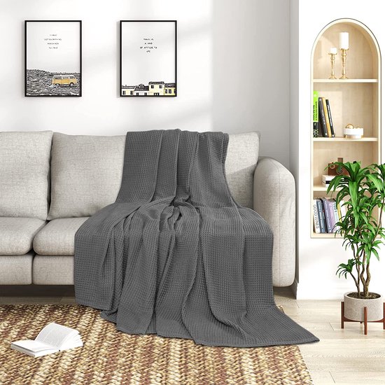 aspect gaufré 150 x 200 cm, couvre-lit doux, couverture légère, couverture  de maison,... | bol