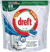 Dreft Platinum Blue - 204 pièces (3x68 pcs)- Tablettes lave-vaisselle 3438 g (3x1146g) -