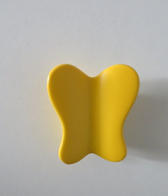 LITTLE-BUNNY Bouton de meuble papillon jaune