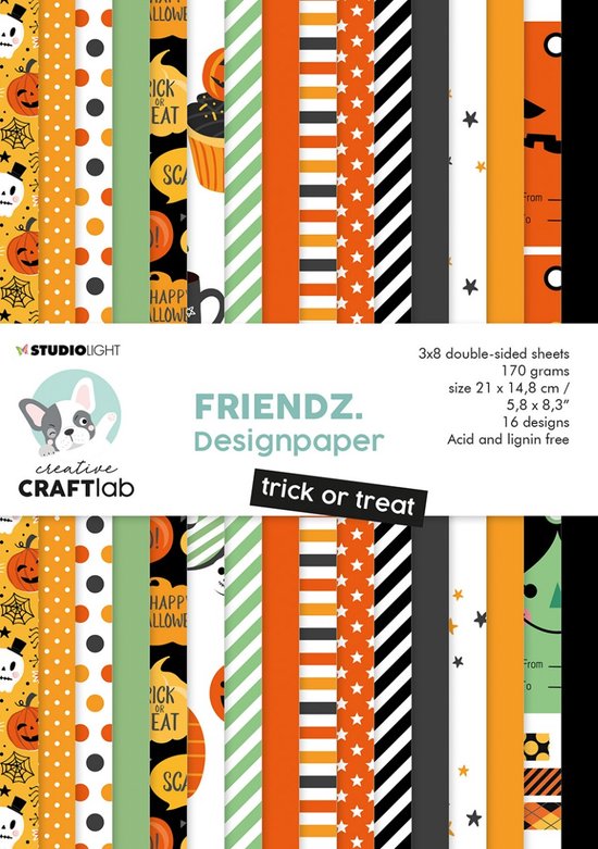 Studio Light Friendz Paper Pad Trick Or Treat
