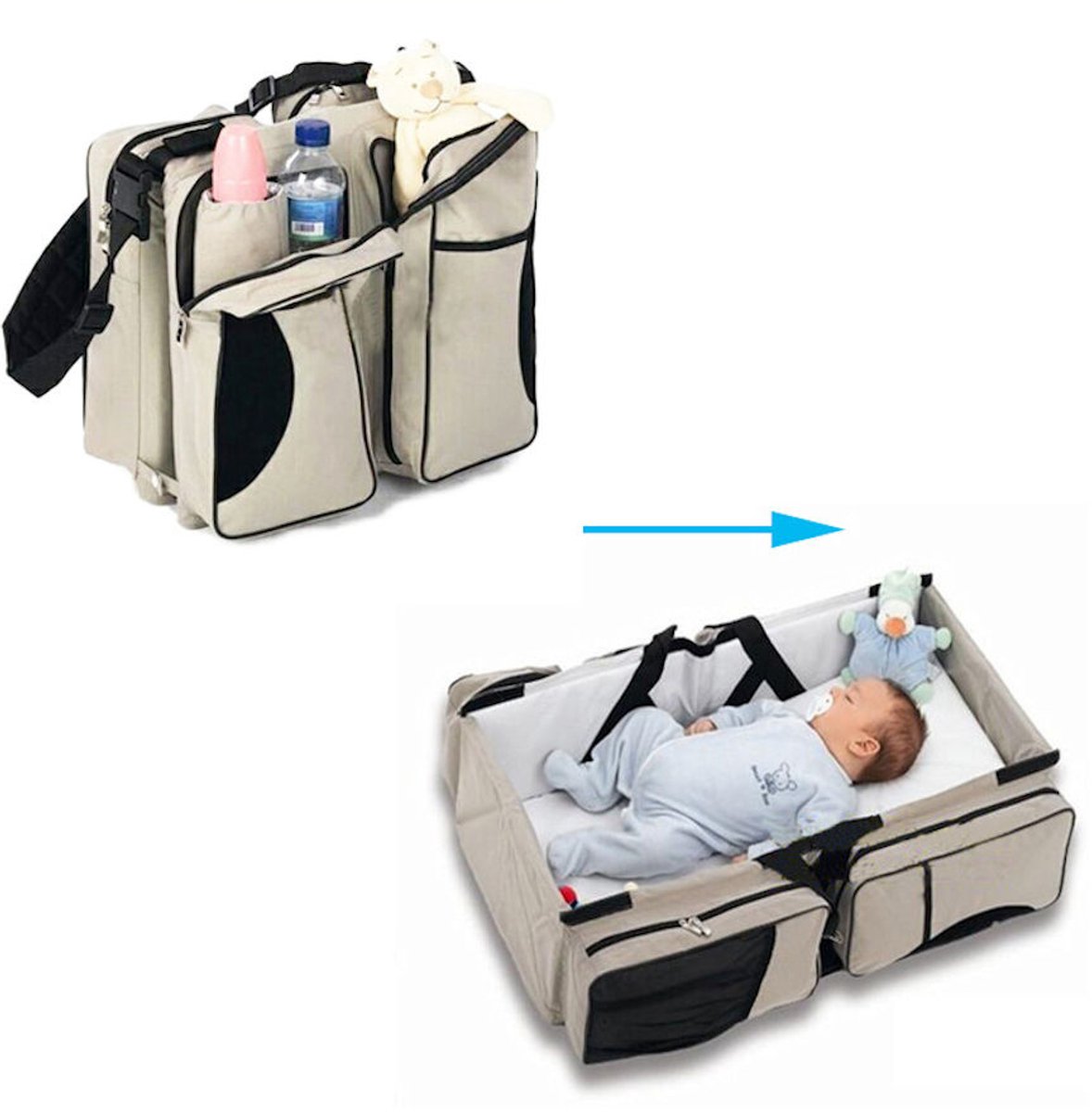 Baby bed - Luiertas - Creme thumbnail 3