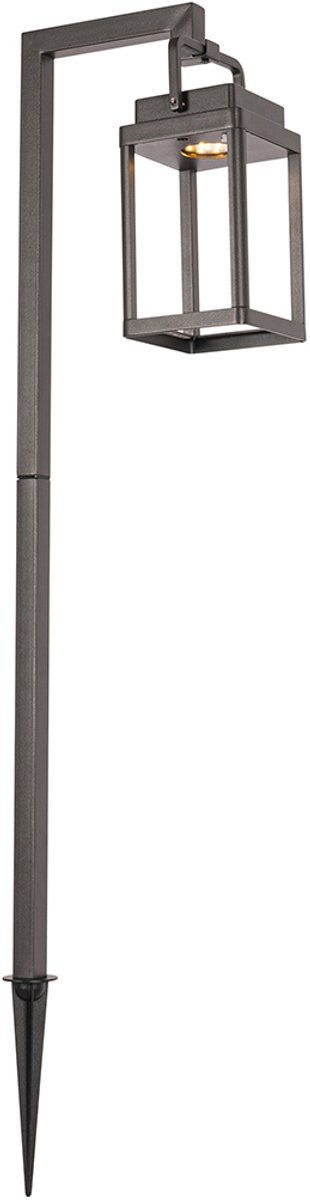 QAZQA yara - Moderne Dimbare LED Staande Buitenlamp | Staande Lamp voor buiten met Dimmer - 1 lichts - L 10 cm - Donkergrijs - Buitenverlichting