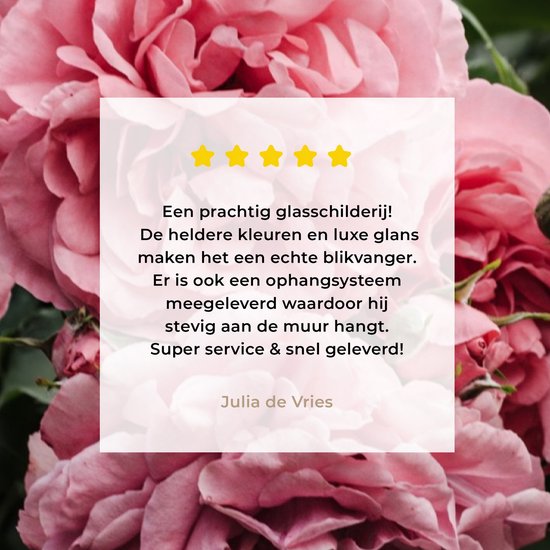 MuchoWow® Peinture sur Verre - Rose - Fleurs - Roses - 150x100 cm - Peintures sur Verre Peintures - Photo sur Glas