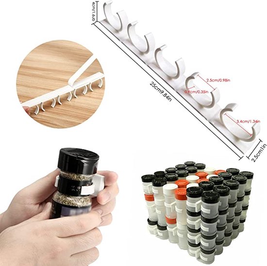1pc support de stockage d'épices, pince universelle pour pot à épices, organisateur et distributeur pratiques pour réfrigérateur, Geen Vis requise
