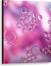 Canvas - Bubbels in Roze Achtergrond - 75x100 cm Foto op Canvas Schilderij (Wanddecoratie op Canvas)