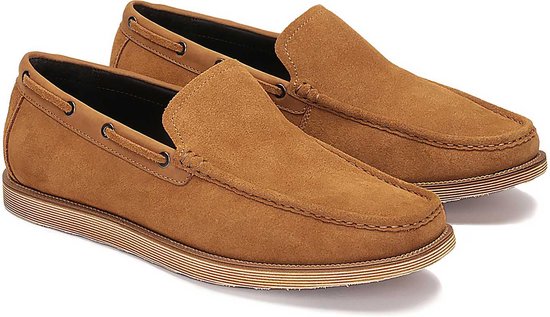 Men's suede casual shoes in moccasin style | bol.com